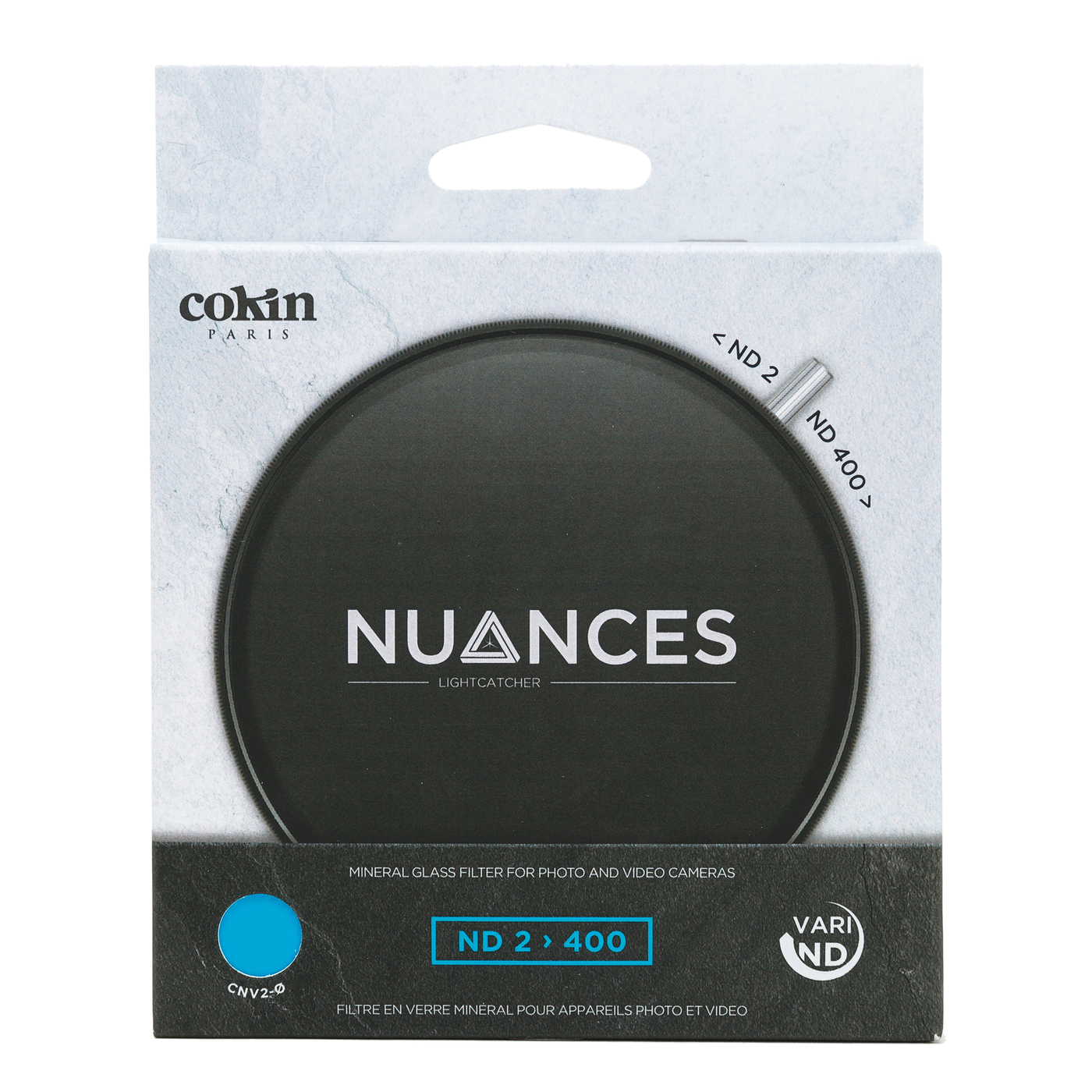 Front of box for cokin nuances variable ND camera filter